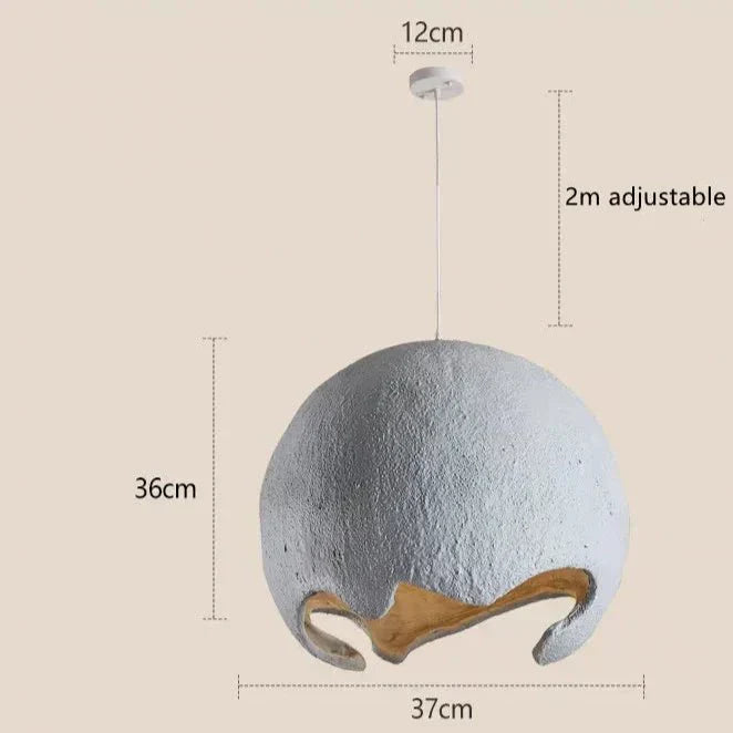 Lumora Resin and Iron Pendant Light with LED E27 and Touch Control