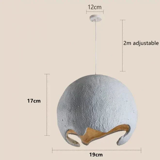 Lumora Resin and Iron Pendant Light with LED E27 and Touch Control