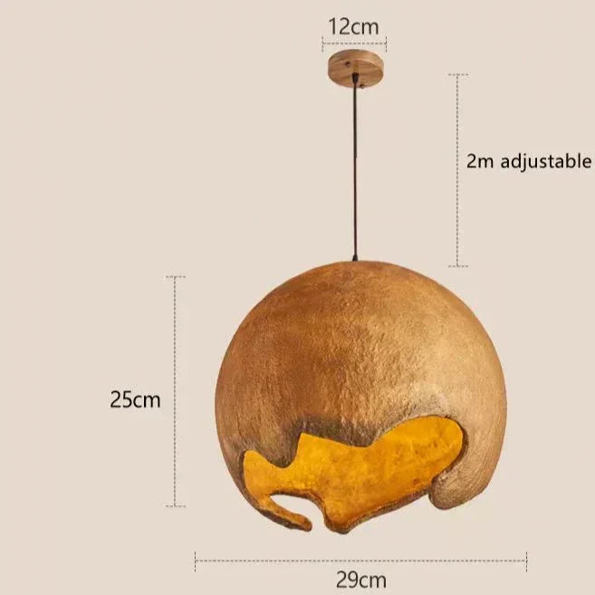 Lumora Resin and Iron Pendant Light with LED E27 and Touch Control