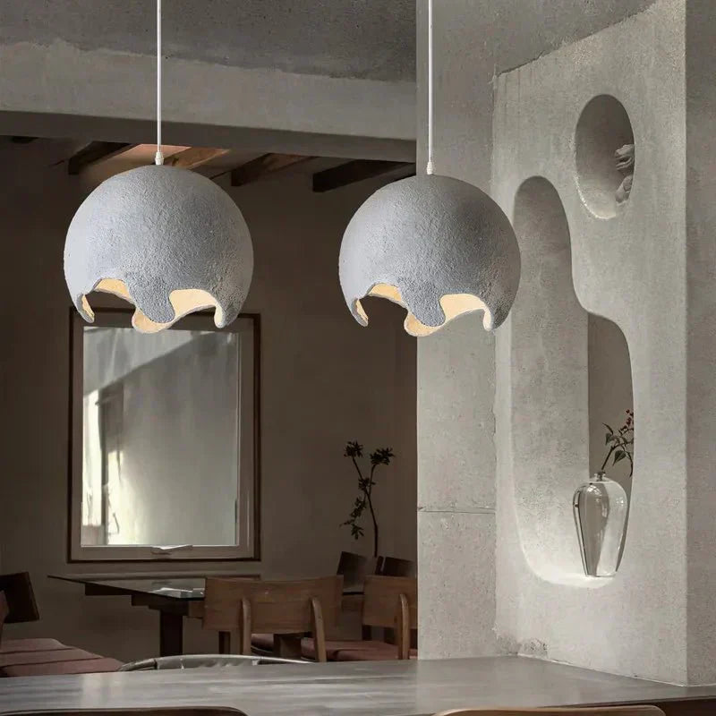 Lumora Resin and Iron Pendant Light with LED E27 and Touch Control