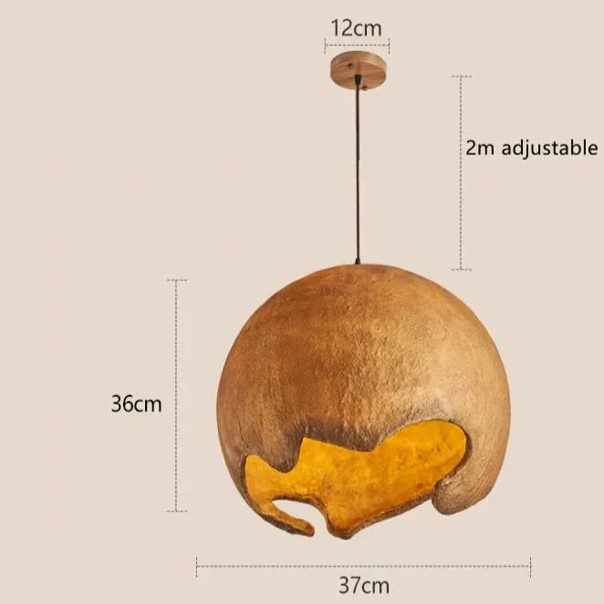 Lumora Resin and Iron Pendant Light with LED E27 and Touch Control