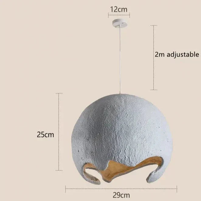 Lumora Resin and Iron Pendant Light with LED E27 and Touch Control