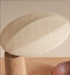 Aeron LED Table Lamp With Wood And Cloth Shade E27 Included