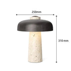 Aurelia Stein- und Metall-Tischlampe mit warmem LED-Licht von Vrimlie